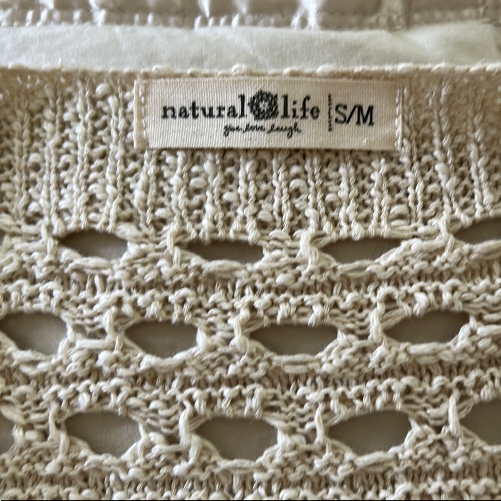 Natural Life Cream Crochet Top